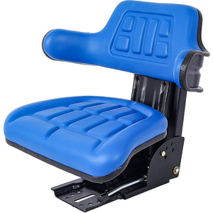 English Elm Tractor Seat with Steel Frame Suspension and Padded Vinyl for Ergonomic Field Work W46577684