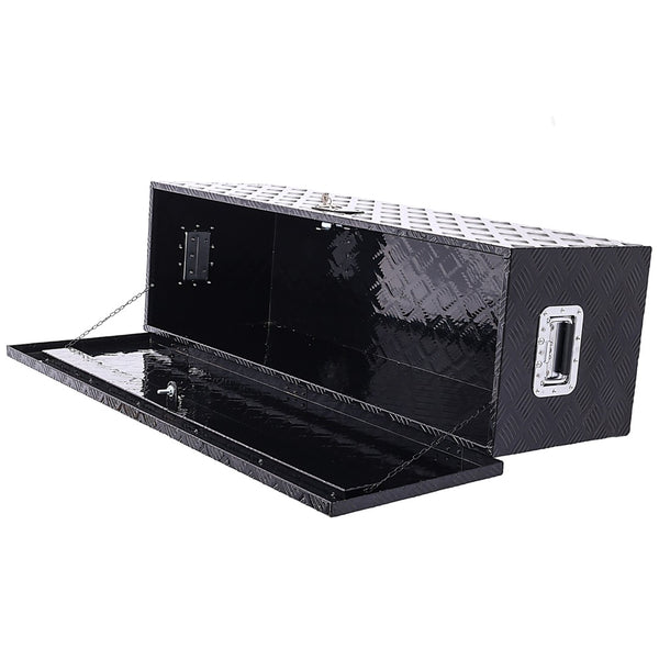 English Elm 48inch Aluminum Underbody Tool Box Ribbed Tread Truck Trailer Rv Lockable Storage W46581853