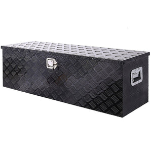 English Elm 48inch Aluminum Underbody Tool Box Ribbed Tread Truck Trailer Rv Lockable Storage W46581853