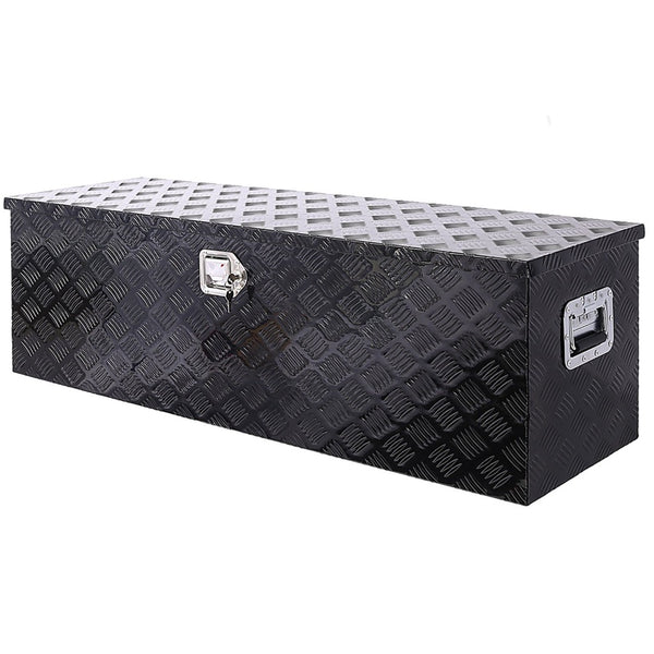 English Elm 48inch Aluminum Underbody Tool Box Ribbed Tread Truck Trailer Rv Lockable Storage W46581853
