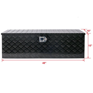 English Elm 48inch Aluminum Underbody Tool Box Ribbed Tread Truck Trailer Rv Lockable Storage W46581853
