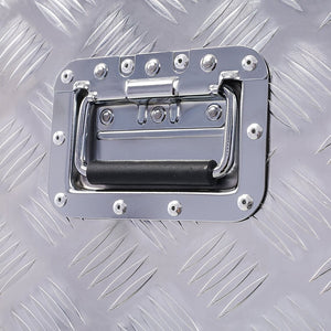 English Elm 48inch Aluminum Diamond Plate Underbody Tool Box Lockable Truck Bed Outdoor Storage W46581854