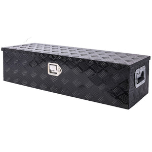 English Elm 39inch Aluminum Underbody Truck Storage Box with Weatherproof Seal Keyed Lock Matte Black W46581855