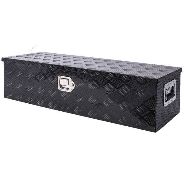 English Elm 39inch Aluminum Underbody Truck Storage Box with Weatherproof Seal Keyed Lock Matte Black W46581855