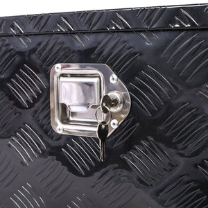 English Elm 39inch Aluminum Underbody Truck Storage Box with Weatherproof Seal Keyed Lock Matte Black W46581855