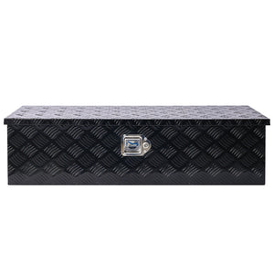 English Elm 39inch Aluminum Underbody Truck Storage Box with Weatherproof Seal Keyed Lock Matte Black W46581855
