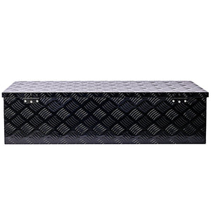 English Elm 39inch Aluminum Underbody Truck Storage Box with Weatherproof Seal Keyed Lock Matte Black W46581855