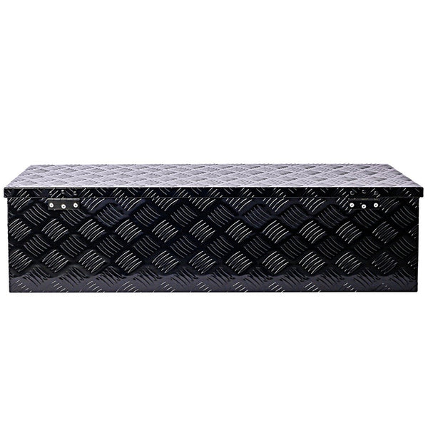 English Elm 39inch Aluminum Underbody Truck Storage Box with Weatherproof Seal Keyed Lock Matte Black W46581855