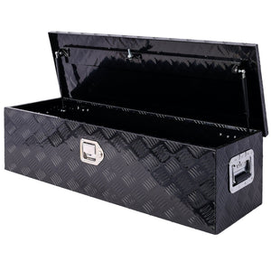 English Elm 39inch Aluminum Underbody Truck Storage Box with Weatherproof Seal Keyed Lock Matte Black W46581855