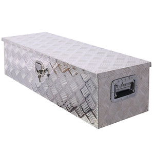 English Elm 39inch Aluminum Underbody Truck Bed Tool Box Corrosion Resistant Lockable Outdoor Storage W46581856