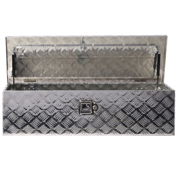 English Elm 39inch Aluminum Underbody Truck Bed Tool Box Corrosion Resistant Lockable Outdoor Storage W46581856