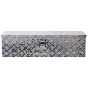 English Elm 39inch Aluminum Underbody Truck Bed Tool Box Corrosion Resistant Lockable Outdoor Storage W46581856
