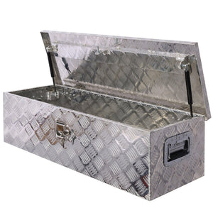 English Elm 39inch Aluminum Underbody Truck Bed Tool Box Corrosion Resistant Lockable Outdoor Storage W46581856