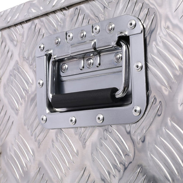 English Elm 39inch Aluminum Underbody Truck Bed Tool Box Corrosion Resistant Lockable Outdoor Storage W46581856