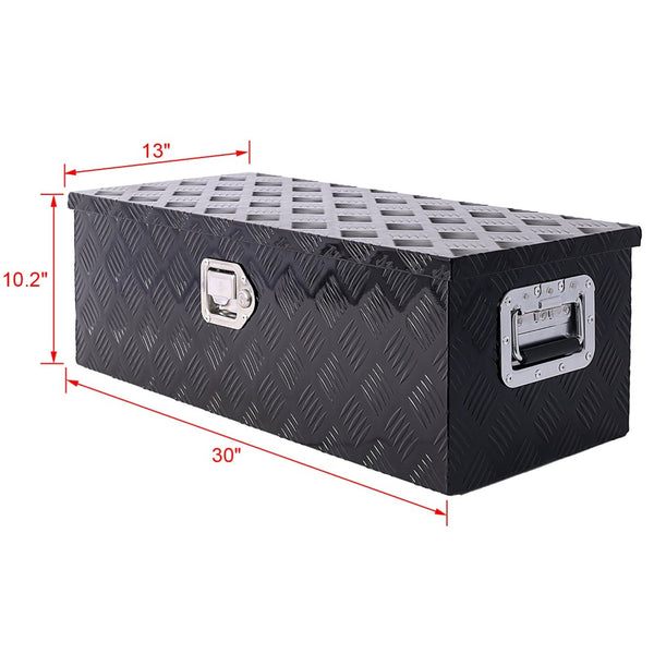 English Elm 30inch Aluminum Underbody Tool Box Lockable Weather Resistant Truck Trailer Rv Storage W46581859