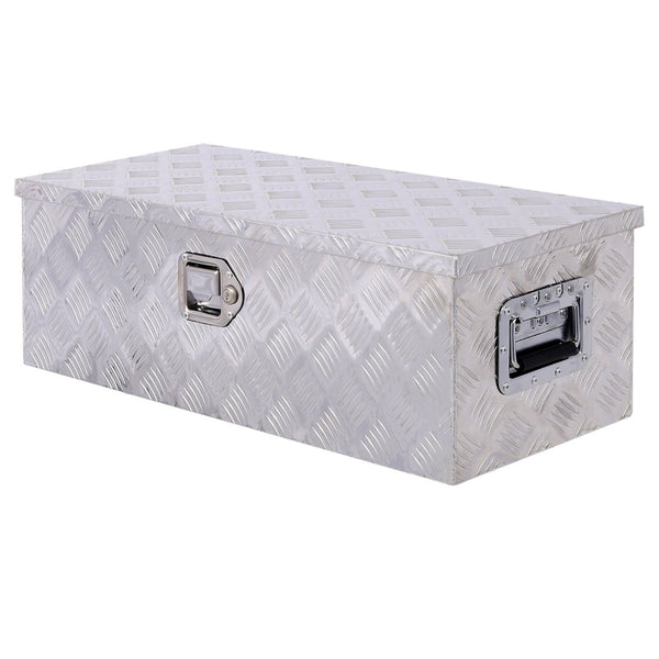 English Elm 30inch Aluminum Underbody Tool Box Keyed Lock Tread Pattern for Trucks Rvs Trailers W46581860