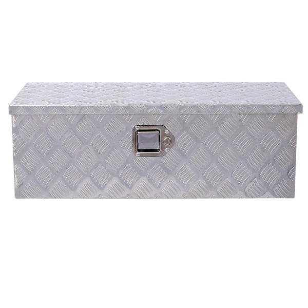 English Elm 30inch Aluminum Underbody Tool Box Keyed Lock Tread Pattern for Trucks Rvs Trailers W46581860