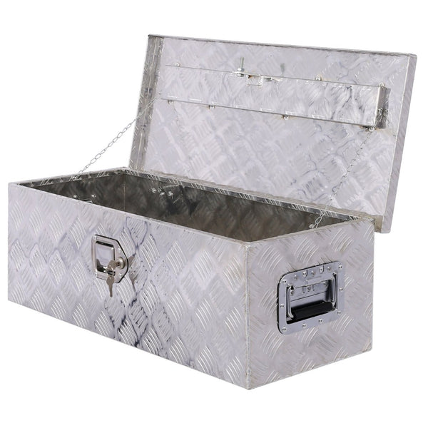 English Elm 30inch Aluminum Underbody Tool Box Keyed Lock Tread Pattern for Trucks Rvs Trailers W46581860