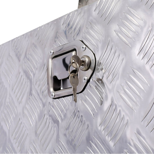 English Elm 30inch Aluminum Underbody Tool Box Keyed Lock Tread Pattern for Trucks Rvs Trailers W46581860