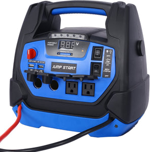 English Elm Rechargeable Jump Starter 1800a Agm Power Station with Air Compressor and Ac Outlets W46582326