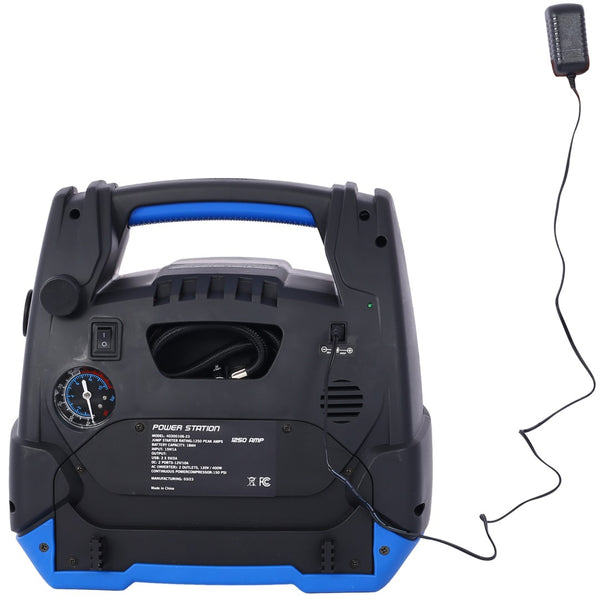 English Elm Rechargeable Jump Starter 1800a Agm Power Station with Air Compressor and Ac Outlets W46582326