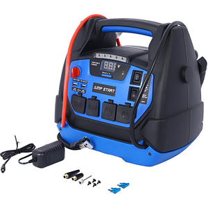 English Elm Rechargeable Jump Starter 1800a Agm Power Station with Air Compressor and Ac Outlets W46582326