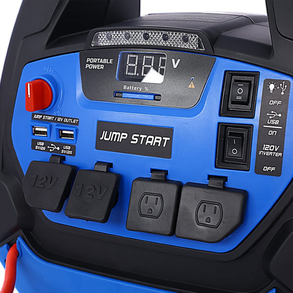 English Elm Rechargeable Jump Starter 1800a Agm Power Station with Air Compressor and Ac Outlets W46582326