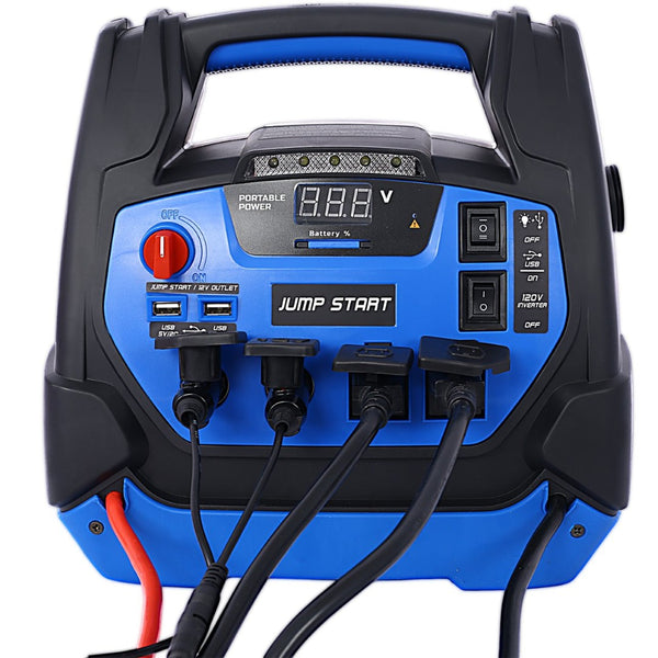 English Elm Rechargeable Jump Starter 1800a Agm Power Station with Air Compressor and Ac Outlets W46582326