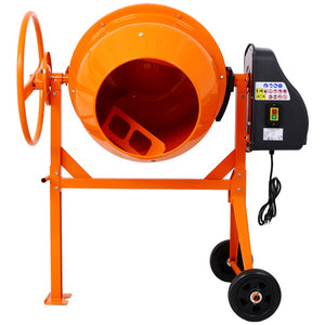 English Elm Cement Mixer 5 Cu Ft Electric Cast Iron Drum 650w Motor for Mortar Stucco Feed W46583821