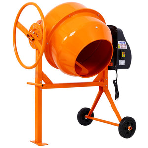 English Elm Cement Mixer 5 Cu Ft Electric Cast Iron Drum 650w Motor for Mortar Stucco Feed W46583821