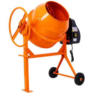 English Elm Cement Mixer 5 Cu Ft Electric Cast Iron Drum 650w Motor for Mortar Stucco Feed W46583821
