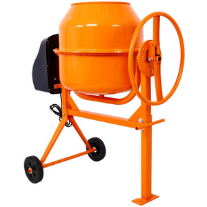 English Elm Cement Mixer 5 Cu Ft Electric Cast Iron Drum 650w Motor for Mortar Stucco Feed W46583821