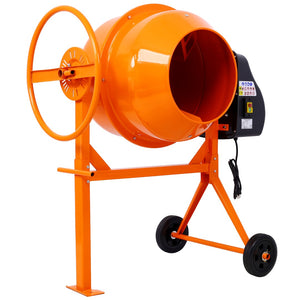 English Elm Cement Mixer 5 Cu Ft Electric Cast Iron Drum 650w Motor for Mortar Stucco Feed W46583821
