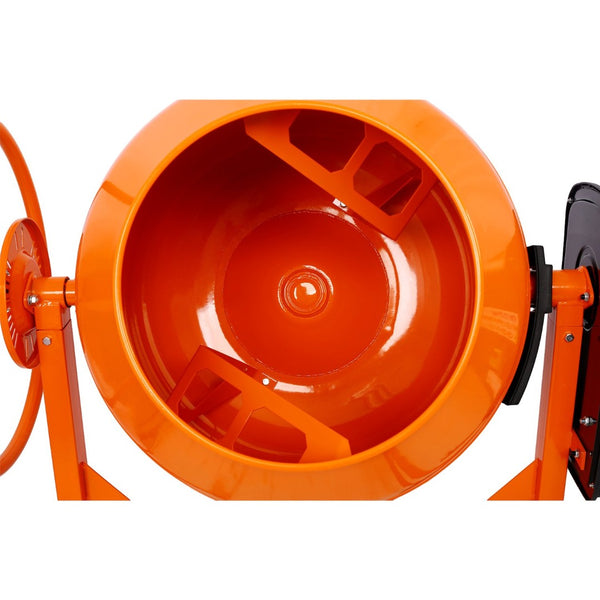 English Elm Cement Mixer 5 Cu Ft Electric Cast Iron Drum 650w Motor for Mortar Stucco Feed W46583821