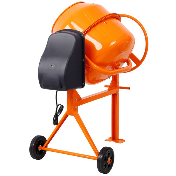 English Elm Cement Mixer 5 Cu Ft Electric Cast Iron Drum 650w Motor for Mortar Stucco Feed W46583821