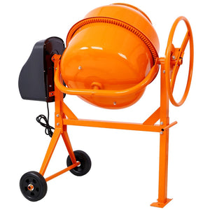 English Elm Cement Mixer 5 Cu Ft Electric Cast Iron Drum 650w Motor for Mortar Stucco Feed W46583821