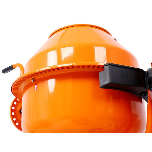 English Elm Cement Mixer 3 Cu Ft Cast Iron Drum Electric Portable Machine for Mortar and Stucco W46583822