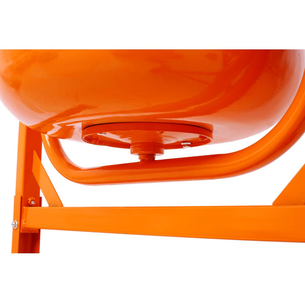 English Elm Cement Mixer 3 Cu Ft Cast Iron Drum Electric Portable Machine for Mortar and Stucco W46583822