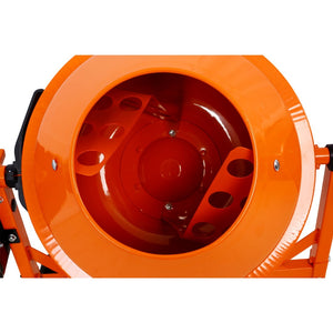 English Elm Cement Mixer 3 Cu Ft Cast Iron Drum Electric Portable Machine for Mortar and Stucco W46583822