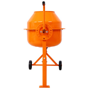 English Elm Cement Mixer 3 Cu Ft Cast Iron Drum Electric Portable Machine for Mortar and Stucco W46583822