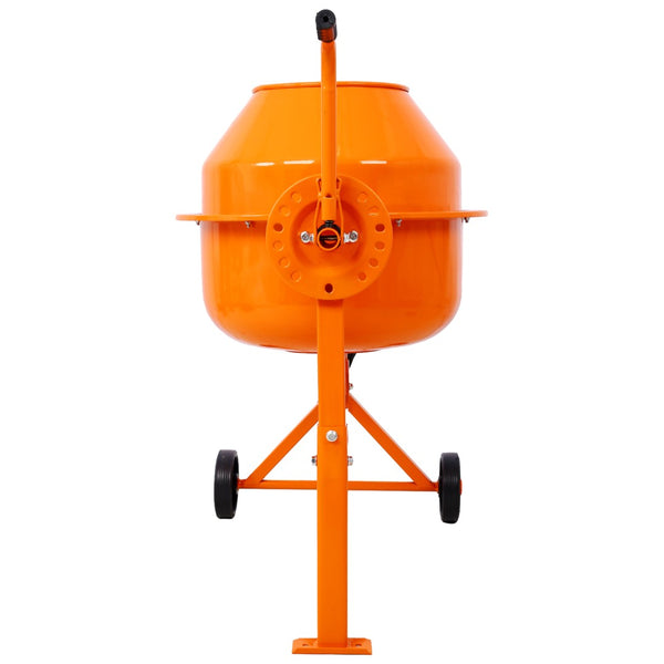 English Elm Cement Mixer 3 Cu Ft Cast Iron Drum Electric Portable Machine for Mortar and Stucco W46583822