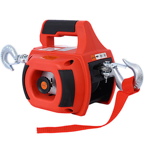 English Elm Drill Powered Portable Winch Hoist 750 Lb Capacity with 40 Ft Steel Wire Rope W46590007