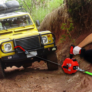 English Elm Drill Powered Portable Winch Hoist 750 Lb Capacity with 40 Ft Steel Wire Rope W46590007