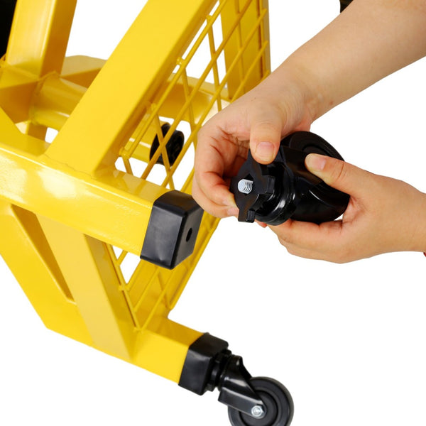 English Elm Pneumatic Swivel Rolling Mechanics Stool with Foam Cushion and Heavy Duty Shop Casters Yellow W46590153