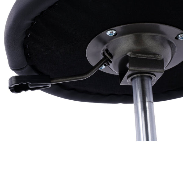 English Elm Pneumatic Swivel Rolling Mechanics Stool with Foam Cushion and Heavy Duty Shop Casters Gray W46590155