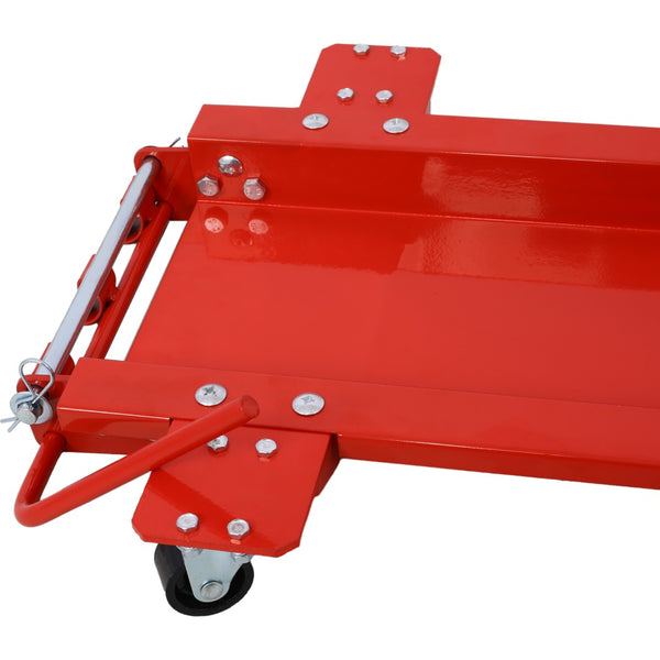 English Elm Motorcycle Dolly Heavy Duty Steel Garage Storage Mover with Six Swivel Casters Red W46594604