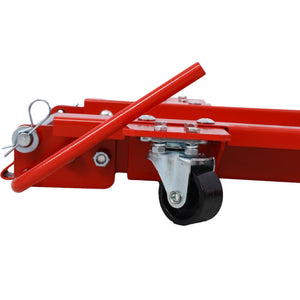 English Elm Motorcycle Dolly Heavy Duty Steel Garage Storage Mover with Six Swivel Casters Red W46594604