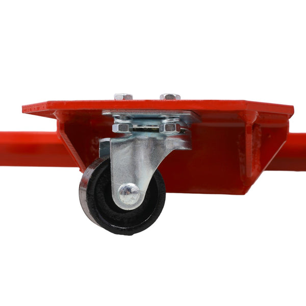 English Elm Motorcycle Dolly Heavy Duty Steel Garage Storage Mover with Six Swivel Casters Red W46594604