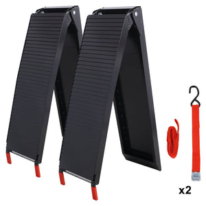 English Elm Truck Loading Ramps Folding Aluminum Alloy Non-slip 1500 Lb Capacity Atv Utv Pickup W465P144246