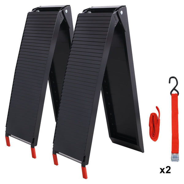 English Elm Truck Loading Ramps Folding Aluminum Alloy Non-slip 1500 Lb Capacity Atv Utv Pickup W465P144246